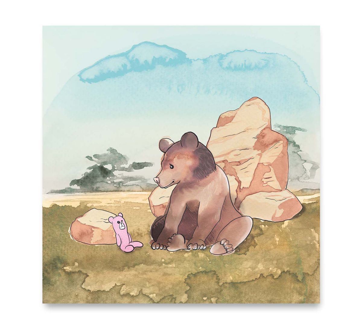 Handgemaakte wenskaart - Beer - Mags Up Your Mind